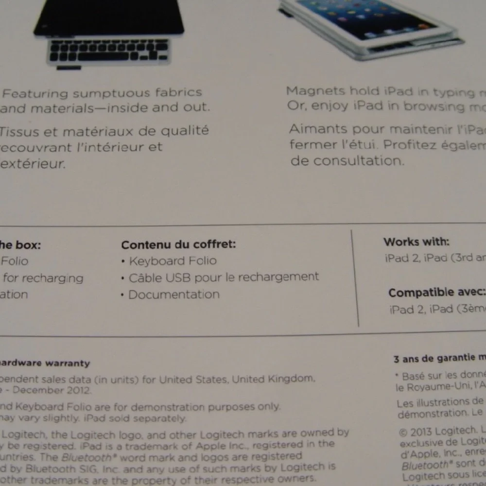 Logitech keyboard folio 920-005460 with bluetooth New Open Box